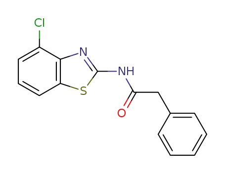 Molecular Structure of 112446-77-2 (Benzeneacetamide, N-(4-chloro-2-benzothiazolyl)-)