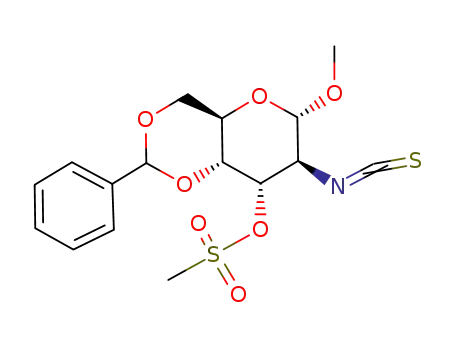 methyl-4,6-O-benzylidene-2-deoxy-2-isothiocyano-3-O-methanesulfonyl-α-D-altropyranoside