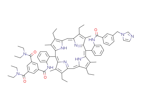 trans-5-<o-<m-(α-N-imidazolyl)toluamido>phenyl>-15-<o-<3,5-bis(N,N-diethylaminocarbonyl)benzamido>phenyl>-2,8,12,18-tetraethyl-3,7,13,17-tetramethylporphyrin