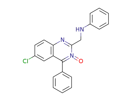 Molecular Structure of 27424-13-1 (6-Chlor-4-phenyl-2-(phenylamino)methyl-chinazolin-3-oxid)