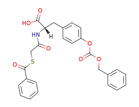 Molecular Structure of 72636-13-6 (N-(S-benzoylmercaptoacetyl)-O-benzyloxycarbonyl-L-tyrosine)