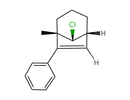 Molecular Structure of 110516-37-5 ((1S,5R,8R)-8-Chloro-1-methyl-7-phenyl-bicyclo[3.2.1]oct-6-ene)