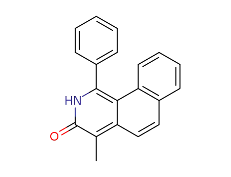 Molecular Structure of 82255-71-8 (Benz[h]isoquinolin-3(2H)-one, 4-methyl-1-phenyl-)
