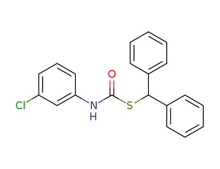 Molecular Structure of 93551-88-3 (Carbamothioic acid, (3-chlorophenyl)-, S-(diphenylmethyl) ester)