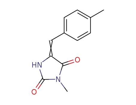 Molecular Structure of 3174-11-6 (2,4-IMIDAZOLIDINEDIONE, 3-METHYL-5-((4-METHYLPHENYL)METHYLENE)-)