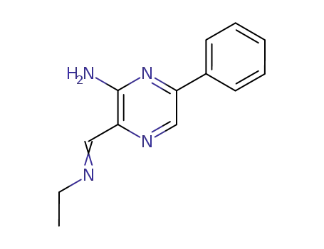 2-amino-3-(ethyliminomethylene)-6-phenylpyrazine