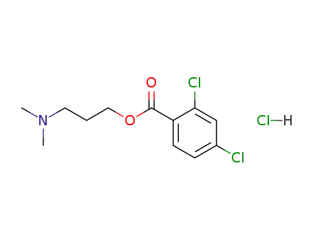 Molecular Structure of 87686-60-0 (2,4-Dichloro-benzoic acid 3-dimethylamino-propyl ester; hydrochloride)