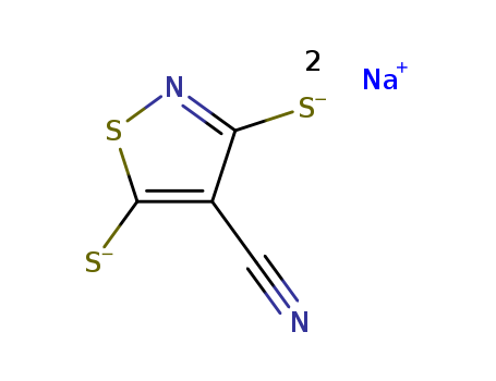 4-Isothiazolecarbonitrile,2,3-dihydro-5-mercapto-3-thioxo-, sodium salt (1:2) cas  2076-67-7