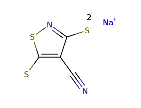 Molecular Structure of 2076-67-7 (5-sulfanyl-3-thioxo-2,3-dihydroisothiazole-4-carbonitrile)