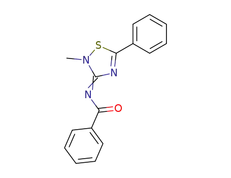 Molecular Structure of 89879-92-5 (Benzamide, N-(2-methyl-5-phenyl-1,2,4-thiadiazol-3(2H)-ylidene)-)