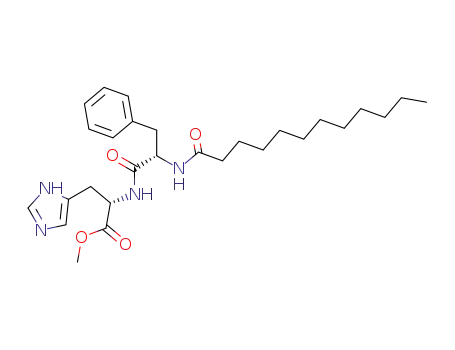 Molecular Structure of 79416-20-9 (N-dodecanoyl-L-phenylalanyl-L-histidine methyl ester)