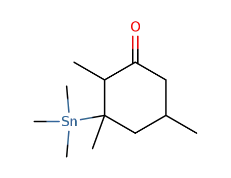 2,3,5-Trimethyl-3-trimethylstannanyl-cyclohexanone