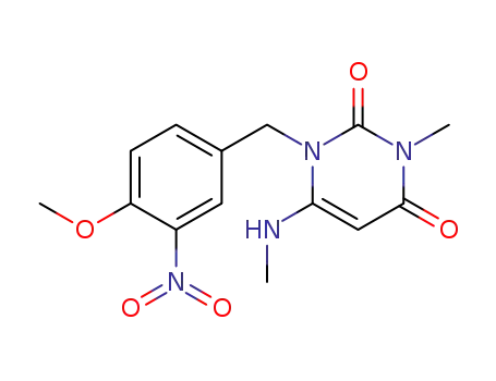 1-(4-Methoxy-3-nitro-benzyl)-3-methyl-6-methylamino-1H-pyrimidine-2,4-dione