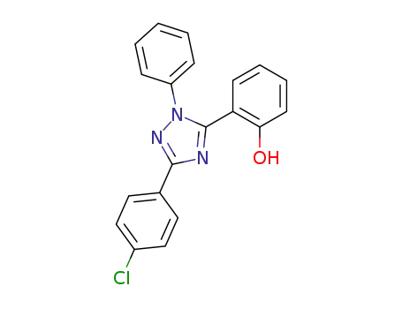 Molecular Structure of 120029-44-9 (2-[5-(4-Chloro-phenyl)-2-phenyl-2H-[1,2,4]triazol-3-yl]-phenol)