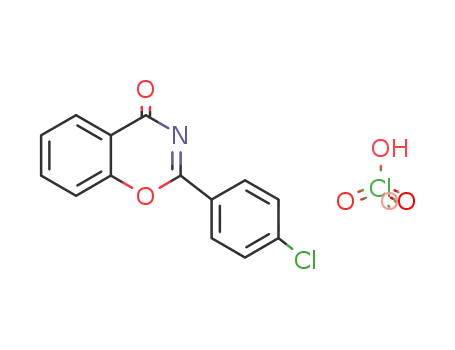 Molecular Structure of 73389-18-1 (2-(4-chloro-phenyl)-benzo[<i>e</i>][1,3]oxazin-4-one; perchlorate)