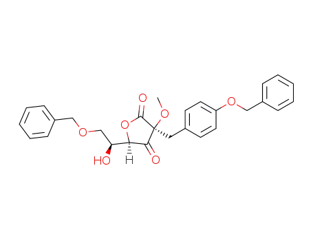 (3S,5R)-3-(4-Benzyloxy-benzyl)-5-((S)-2-benzyloxy-1-hydroxy-ethyl)-3-methoxy-furan-2,4-dione