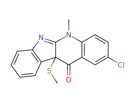 2-chloro-5-methyl-5,10b-dihydro-10b-methylthio-11H-quinindolin-11-one