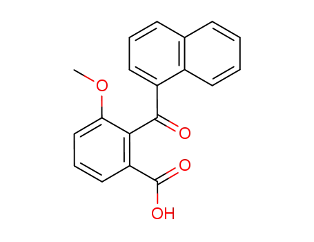 Molecular Structure of 62064-46-4 (Benzoic acid, 3-methoxy-2-(1-naphthalenylcarbonyl)-)