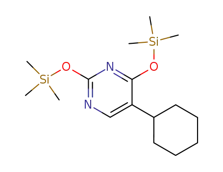 Molecular Structure of 1027429-95-3 (5-Cyclohexyl-2,4-bis-trimethylsilanyloxy-pyrimidine)