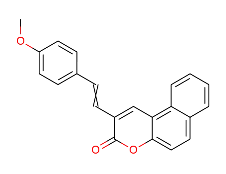 Molecular Structure of 113231-53-1 (3H-Naphtho[2,1-b]pyran-3-one, 2-[2-(4-methoxyphenyl)ethenyl]-)