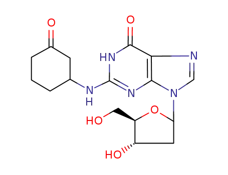 Molecular Structure of 111291-84-0 (Guanosine, 2'-deoxy-N-(3-oxocyclohexyl)-, (S)-)