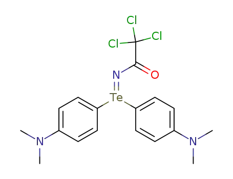Molecular Structure of 71150-50-0 (Benzenamine, 4,4'-[(trichloroacetyl)tellurinimidoyl]bis[N,N-dimethyl-)