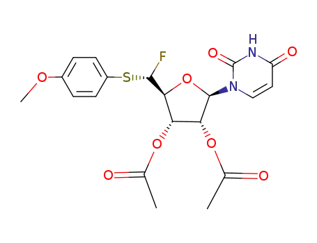 2',3'di-O-acetyl-5'-fluoro-5'-S-(4-methoxyphenyl)-5'-thiouridine