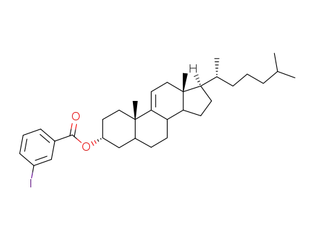 3-Iodo-benzoic acid (3R,10S,13R,17R)-17-((R)-1,5-dimethyl-hexyl)-10,13-dimethyl-2,3,4,5,6,7,8,10,12,13,14,15,16,17-tetradecahydro-1H-cyclopenta[a]phenanthren-3-yl ester