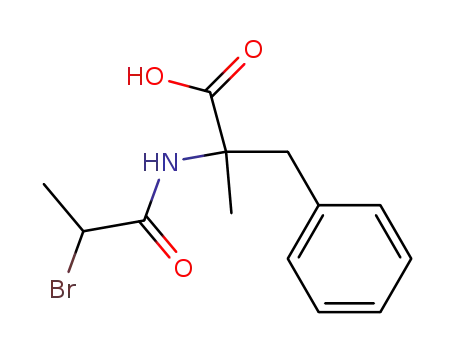 Molecular Structure of 84570-56-9 (N-(2-Brompropionyl)-α-methylphenylalanin)