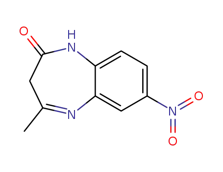 Molecular Structure of 37546-86-4 (2H-1,5-Benzodiazepin-2-one, 1,3-dihydro-4-methyl-7-nitro-)