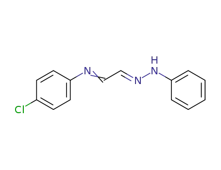 Molecular Structure of 88648-83-3 (Acetaldehyde, [(4-chlorophenyl)imino]-, phenylhydrazone, (E,E)-)
