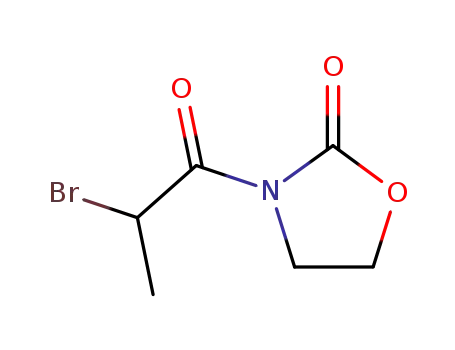 Molecular Structure of 114341-77-4 (α-bromopropionyl 2-oxazolidinone amide)