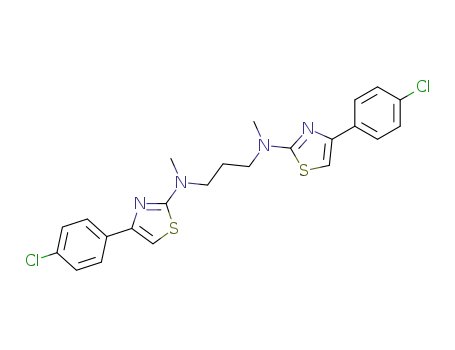 Molecular Structure of 128699-98-9 (N,N'-Bis<4-(4-chloro-phenyl)-thiazol-2-yl>-N,N'-dimethyl-1,3-diaminopropane)