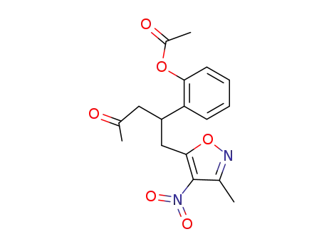 Acetic acid 2-[1-(3-methyl-4-nitro-isoxazol-5-ylmethyl)-3-oxo-butyl]-phenyl ester