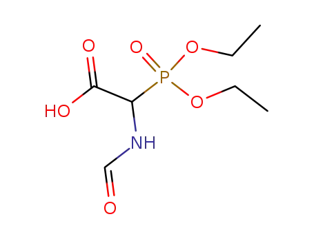 Molecular Structure of 80239-41-4 (Acetic acid, (diethoxyphosphinyl)(formylamino)-)