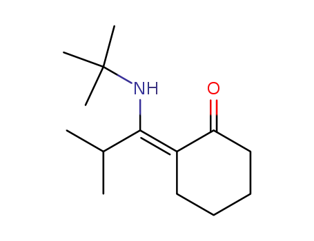 Molecular Structure of 96520-00-2 (Cyclohexanone, 2-[1-[(1,1-dimethylethyl)amino]-2-methylpropylidene]-,
(Z)-)