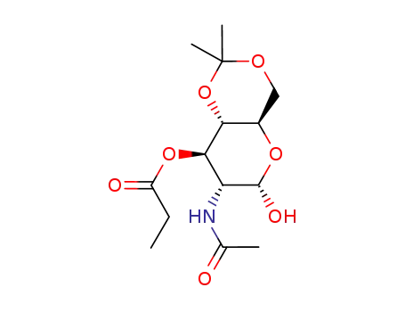 2-acetamido-2-deoxy-4,6-O-isopropylidene-3-O-propionyl-α-D-glucopyranose