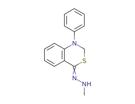 Molecular Structure of 90070-56-7 (4H-3,1-Benzothiazin-4-one, 1,2-dihydro-1-phenyl-, methylhydrazone)