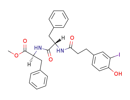 L-Phenylalanine,
N-[N-[3-(4-hydroxy-3-iodophenyl)-1-oxopropyl]-L-phenylalanyl]-, methyl
ester
