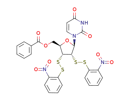 Benzoic acid (2R,3R,4S,5R)-5-(2,4-dioxo-3,4-dihydro-2H-pyrimidin-1-yl)-3,4-bis-(2-nitro-phenyldisulfanyl)-tetrahydro-furan-2-ylmethyl ester