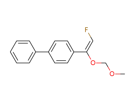 Molecular Structure of 140137-60-6 (1,1'-Biphenyl, 4-[2-fluoro-1-(methoxymethoxy)ethenyl]-, (E)-)