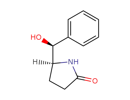 Molecular Structure of 111492-57-0 (threo-5-<α-hydroxybenzyl>pyrrolidin-2-one)