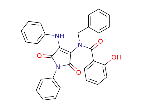 N-Benzyl-N-(2,5-dioxo-1-phenyl-4-phenylamino-2,5-dihydro-1H-pyrrol-3-yl)-2-hydroxy-benzamide