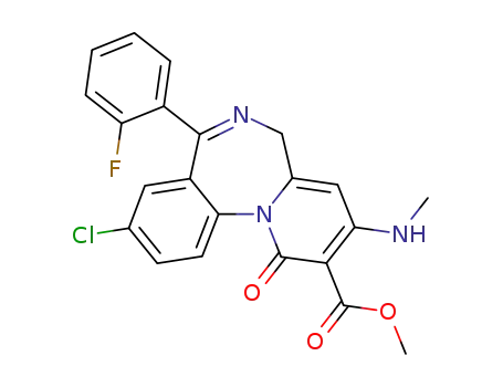9-chloro-7-(2-fluorophenyl)-1,5-dihydro-3-methylamino-1-oxopyrido<1,2-a><1,4>benzodiazepine-2-carboxylic acid methyl ester