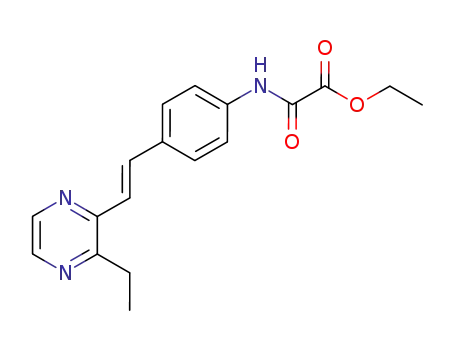 N-{4-[(E)-2-(3-Ethyl-pyrazin-2-yl)-vinyl]-phenyl}-oxalamic acid ethyl ester