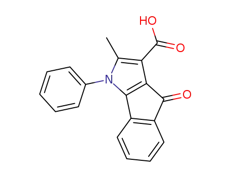 Molecular Structure of 82577-26-2 (Indeno[1,2-b]pyrrole-3-carboxylic acid,
1,4-dihydro-2-methyl-4-oxo-1-phenyl-)