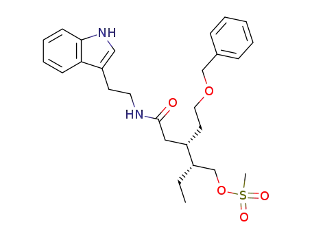 Methanesulfonic acid (2R,3S)-5-benzyloxy-2-ethyl-3-{[2-(1H-indol-3-yl)-ethylcarbamoyl]-methyl}-pentyl ester