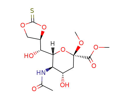 methyl <methyl 5-acetamido-3,5-dideoxy-8,9-O-(thiocarbonyl)-β-D-glycero-D-galacto-2-nonulopyranosid>onate