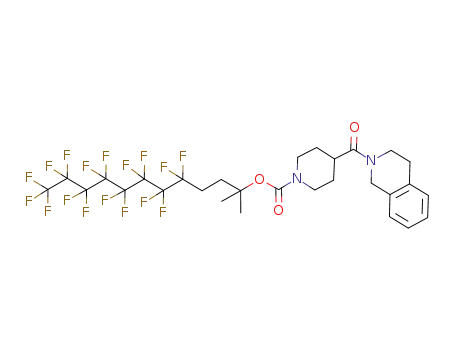 4-(3,4-dihydro-1H-isoquinolin-2-ylcarbonyl)piperidine-1,4-dicarboxylic acid 4,4,5,5,6,6,7,7,8,8,9,9,10,10,11,11,11-heptadecafluoro-1,1-dimethyl-undecyl ester