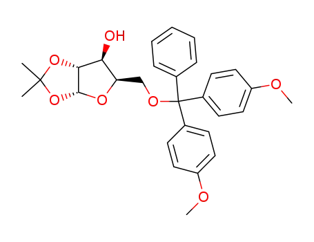 Molecular Structure of 156880-89-6 (5-O-(4,4'-dimethoxytriphenylmethyl)-1,2-O-isopropylidene-α-D-xylofuranose)